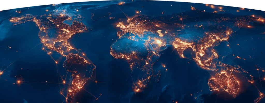 World map highlighting OpenTag markets in Latin America, Africa and Asia